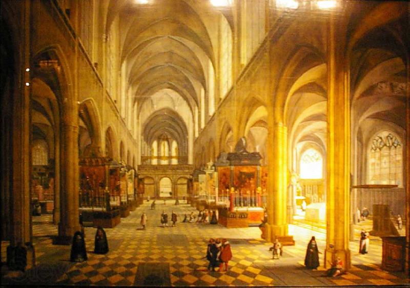 Pieter Neefs Interior of Antwerp Cathedral Spain oil painting art